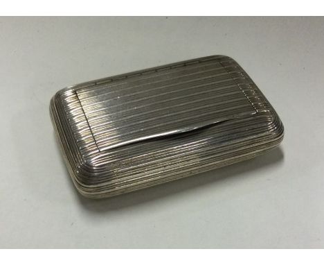 A novelty George III silver hinged top snuff box with gilt interior. London 1806. By William Pitts. Approx. 91 grams. Est. £2