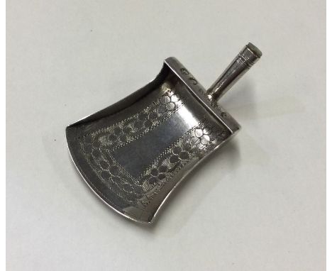 A Georgian silver caddy spoon. London. by WP. Approx. 7 grams. Est. £10 - £20.