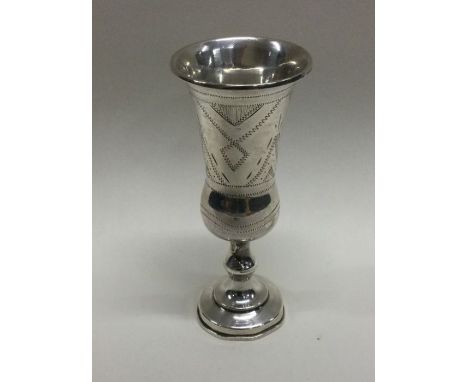 A silver Kiddush cup of typical form. Approx. 28 grams. Est. £20 - £30.