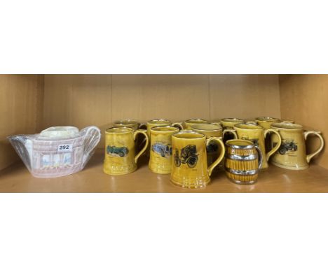 A Wedgwood Susie Cooper design with a group of weighed tankards.