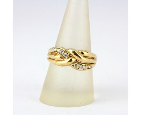 A 14ct stone set ring, UK ring size R.