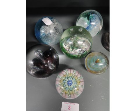 A selection of Caithness paper weights