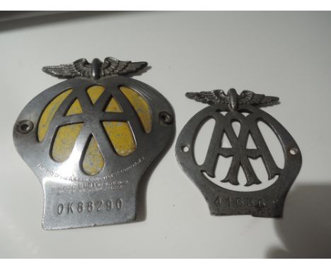 A selection of AA motor car engine badges