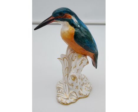 A Royal Worcester Kingfisher figurine. [15cm in height] 