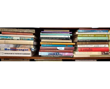 A shelf of collectable art books to include Constable and his drawings, Versailles, Modern Drawing by Campbell Dodgson and Lo
