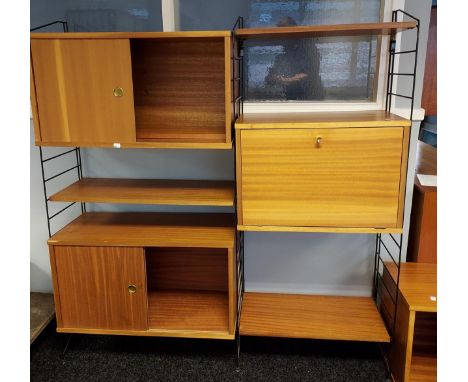 A Mid century Ladder Ex Style two part unit. [148x140x37cm] 