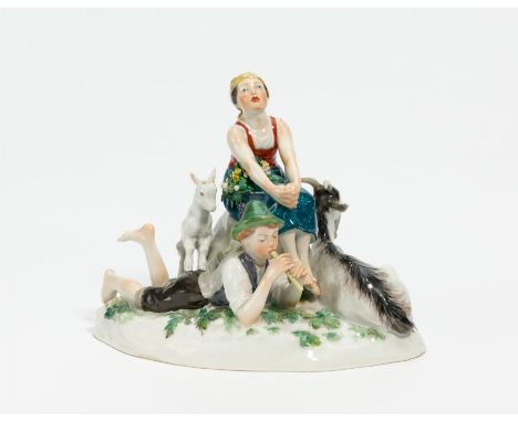 ALLEGORIE "DER FRÜHLING". Meissen. Datierung: 20. Jh. Meister/Entwerfer: Entwurf E. Hösel, 1905-1910. Material: Porzellan, fa