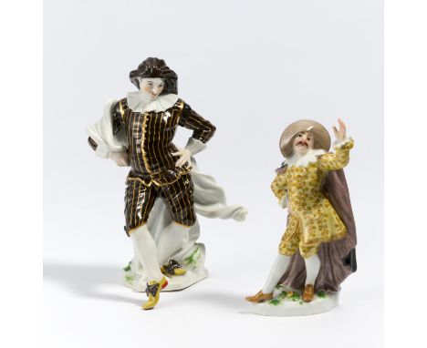 DOTTORE BOLOARDO UND HARLEKIN AUS DER COMMEDIA DELL'ARTE. Meissen. Datierung: 20. Jh. Entwerfer/Meister: Entwurf u.a. P. Rein