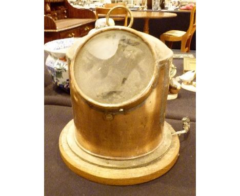 Copper cased nautical binnacle compass