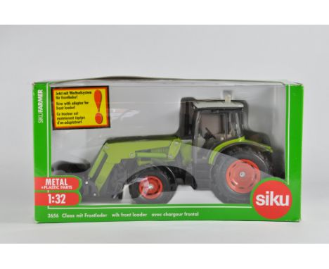 Siku 1/32 Claas Arion Tractor with Front Loader. Ex Display so VG to E in Opened Box.