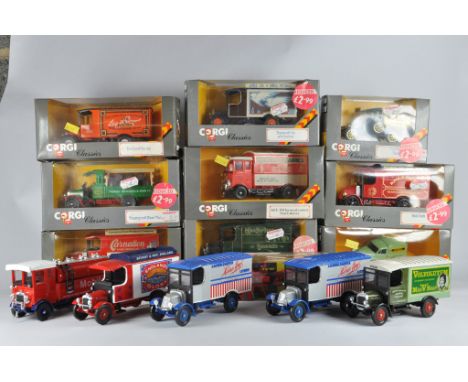 Group of mainly Corgi Promotional Commercial Vehicles. Corgi Classics. Mostly Boxed. (14)