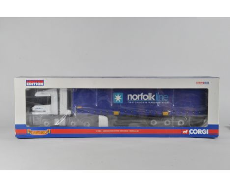 Corgi 1/50 Diecast Commercial Truck and Trailer. CC13806. Norfolk Line. M in Box.