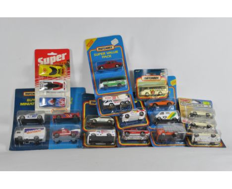 A Group of 1-75 Matchbox Diecast issues. 1980's. Including Super Value Packs plus Tomy issues. M in Boxes. (qty)