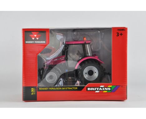 Britains 1/32 Massey Ferguson 5613 Pink Edition Tractor. Ex Display. VG to E in Opened box.