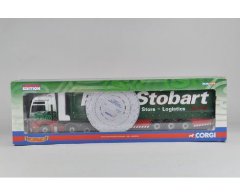 Corgi 1/50 CC13415 Truck and Trailer. Eddie Stobart. NM to M in Box.