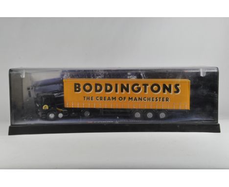 Corgi 1/50 diecast commercial modern truck - Boddingtons Curtainside. MIB