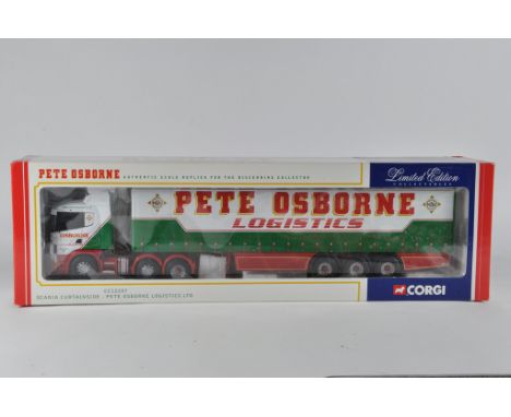 Corgi 1/50 Diecast Commercial Truck and Trailer. CC12207. Pete Osborne Logistics. M in Box.