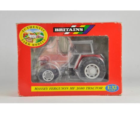 Britains 1/32 Massey Ferguson 3680 Tractor. White wheel Centres. M in Box.