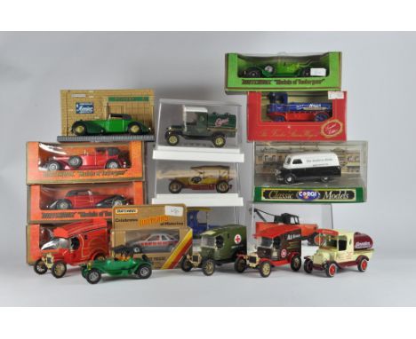 Group of Promotional Vehicles including commercials from Matchbox, Corgi etc. Most M in Boxes. (17)