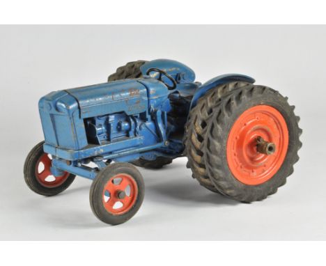 Chad Valley Fordson Power Major Tractor on Unusual Dual Wheels. Conversion. F. 