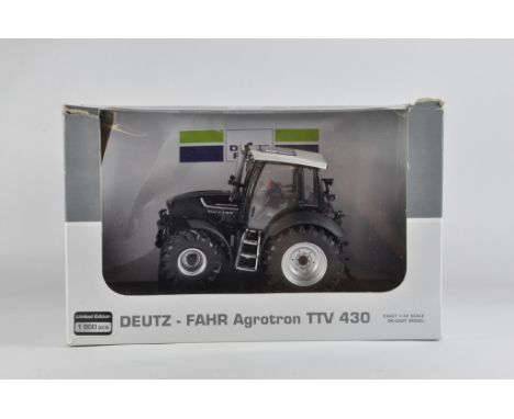 Universal Hobbies 1/32 Deutz Fahr TTV 430 Black Edition Tractor. Ex Display. VG to E in Opened box.