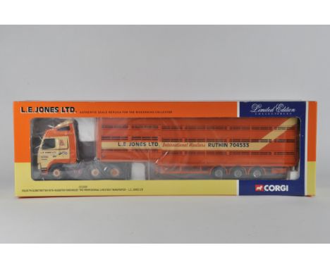 Corgi 1/50 Diecast Commercial Truck and Trailer. CC12424. L E Jones. M in Box.