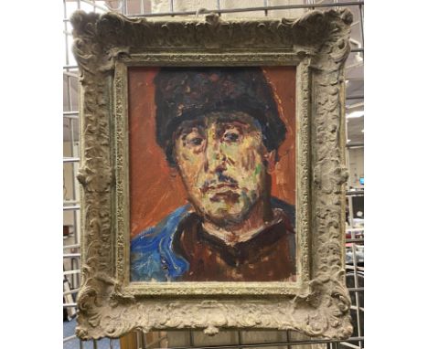 OIL ON BOARD - PORTRAIT OF MAN - BY MARIAN KRATOCHWIL