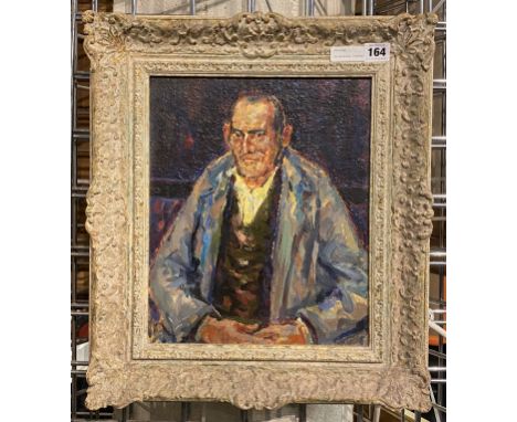 OIL ON BOARD - PORTRAIT OF OLD MAN - SPAIN - BY MARIAN KRATOCHWIL 34CMS (H) X 27.5 CMS (W) APPROX