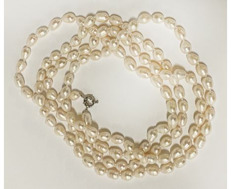 OPERA LENGTH KNOTTED PEARL NECKLACE