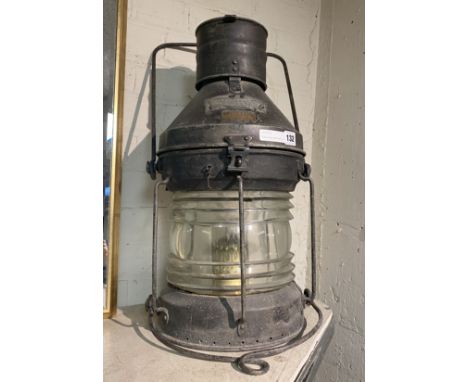 EARLY NAVAL ''METEORITE'' HURRICANE LAMP A/F