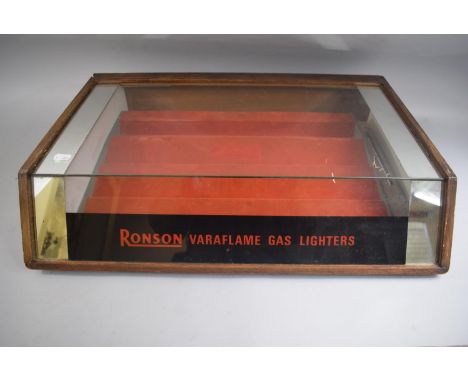 A Mid 20th Century Counter Top Display Stand for Ronson Varaflame Gas Lighter, 59cm Wide 