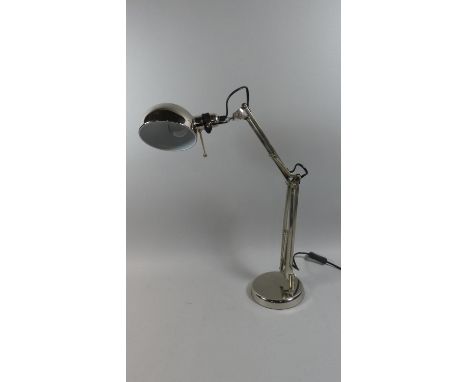A Chromed Adjustable Anglepoise Reading Lamp 