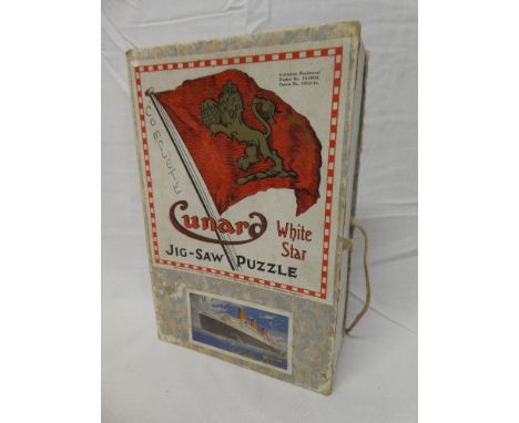 A Chad Valley Cunard White Star jigsaw puzzle, complete in original box