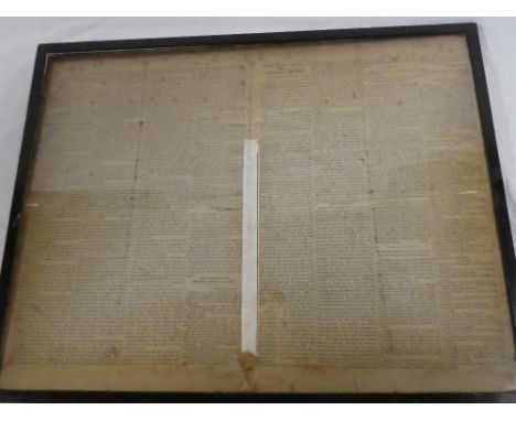 An original Times Newspaper for Thursday June 22nd 1815 detailing the Battle of Waterloo - "The complete over throw of the en