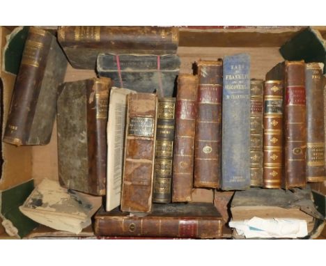 A selection of various leather bound volumes including Galloway (E) - History and Progress of the Steam Engine 1830 (af); A N