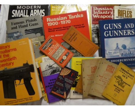 Various gun and tank related volumes including manual for the Browning automatic rifle; The Thompson Sub-Machine Gun Model 19