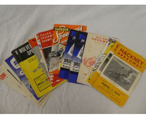 30 x speedway programmes from 1963 onwards including Poole, Cradley Heath, Wolves, etc