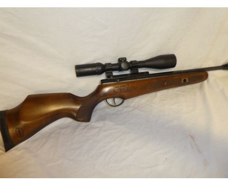 A good quality BSA Lightening SE .177 break-barrel air rifle with Hawke telescopic sight and silencer 