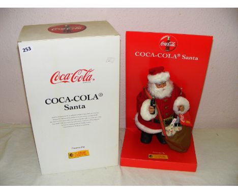 A Steiff Coca-Cola Santa with Teddy Bear Limited Edition Father Christmas in box. CONDITION REPORT: Good condition.