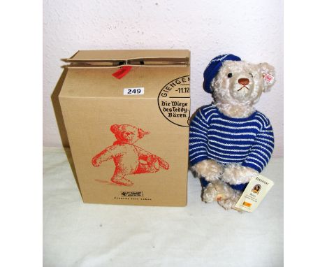 A Steiff Batro Teddy Bear #994364 in box.   CONDITION REPORT:  Good condition.