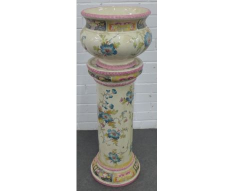 Staffordshire jardiniere planter (2) (a/f)