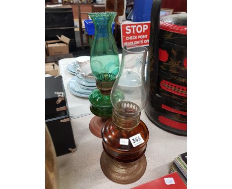 2 vintage oil lamps