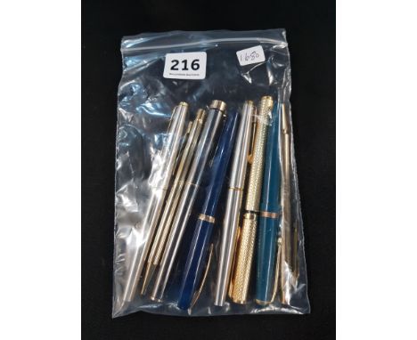 Box of vintage pens