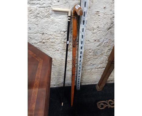 2 VINTAGE WALKING STICKS