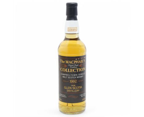 Glen Scotia Campbelltown Single Malt Scotch Whisky, distilled 1992, bottled 2009, 43% vol, 70cl 