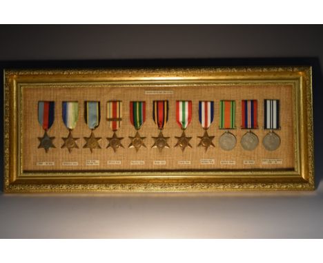 Medals, WW2, a collector's arrangement of eleven, 1939-45 Star, Atlantic Star, Air Crew Europe Star, Africa Star (1st Army cl