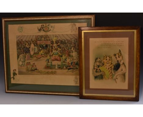 After Louis Wain (1860-1939), The Cats' Circus, for Ernest Nister, London, Printed in Bavaria, chromolithograph, 41.5cm x 54.