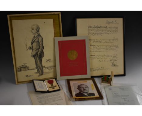 Medals, RAF Technical Engineering & WW2, MBE (Most Excellent Order of the British Empire) and 1939-1945 Defence Medal, the fo