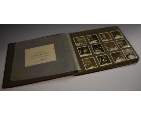 Photography - WW2/Third Reich - a German Luftwaffe NCO's wartime photograph album, probably stationed in Belgium, applied wit