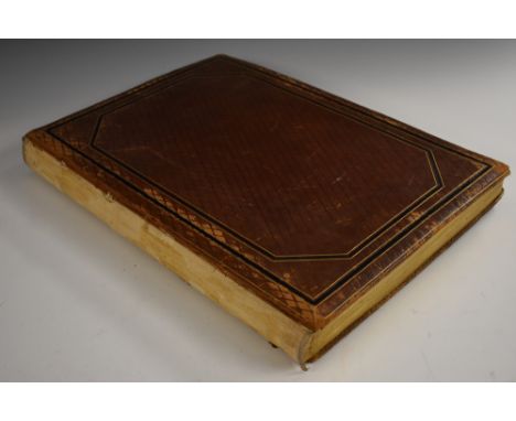 A 19th century Grand Tourist connoisseur's scrap album, pasted with photographic depictions of Classical, Renaissance and lat
